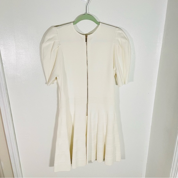 NEW Ted Baker London Velvey Dress Ivory Knit Puff Sleeves Preppy Coastal Neutral - Picture 10 of 10